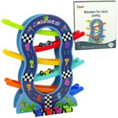Drewniana Zjeżdżalnia 6 Poziomów Autka Liczby