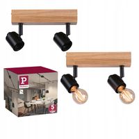 OPRAWA ŚCIENNA SUFITOWA Styl: Drewno i Metal - Czarny Element PL66771