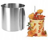 Rant do tortu rant cukierniczy obręcz tortownica okrągła REGULOWANY 15H WYS