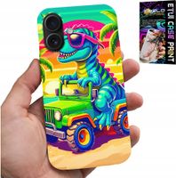 ETUI DO IPHONE 16 - DINOZAUR W CIĘŻARÓWCE WZORY DLA DZIECI