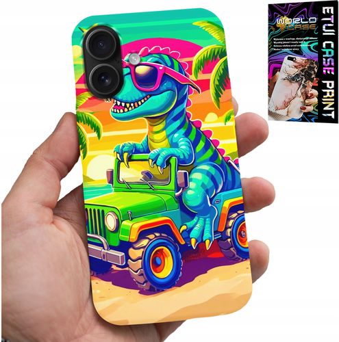 ETUI DO IPHONE 16 - DINOZAUR W CIĘŻARÓWCE WZORY DLA DZIECI na Arena.pl