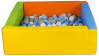 Kwadratowy suchy basen z ekoskóry z 200 piłeczkami ZABAWA w DOMU i OGRODZIE