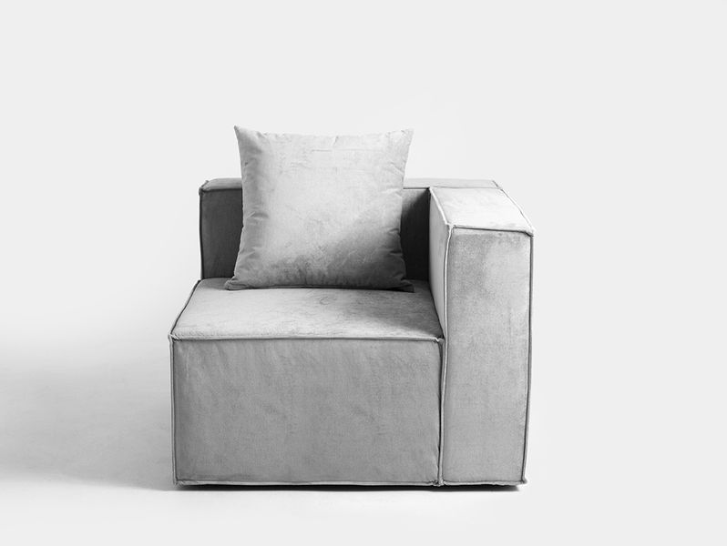 Moduł sofy MODU 95/95 R - szary, sofa modułowa, meble modułowe zdjęcie 3