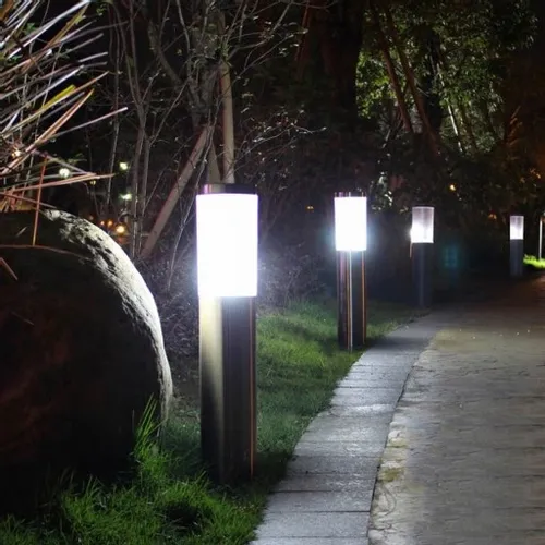 Lampa ogrodowa stojąca słupek do LED E27 65cm na Arena.pl