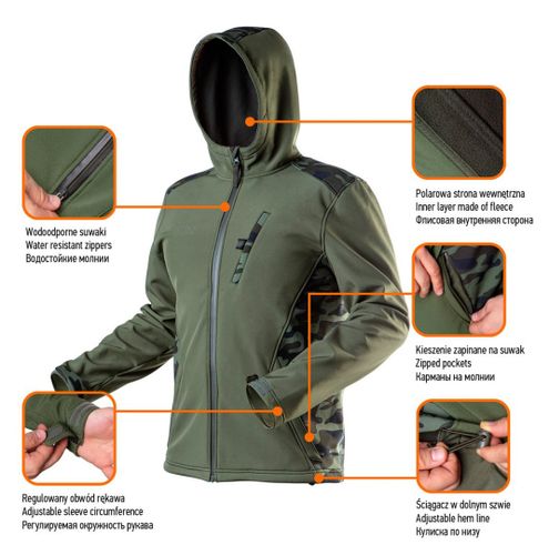 Kurtka softshell CAMO, rozmiar XL na Arena.pl