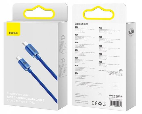 BASEUS MOCNY KABEL USB-C SZYBKIE ŁADOWANIE TYPE-C PD 100W QC 3.0 5A 1.2M na Arena.pl