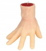 ŚWIECZKA ODCIĘTA DŁOŃ RĘKA RĄCZKA 15CM WEDNESDAY