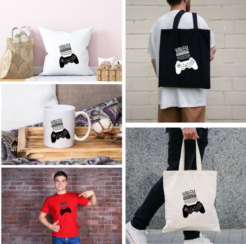 Poduszka z nadrukiem WBIŁEM TRZYDZIESTY POZIOM na Arena.pl