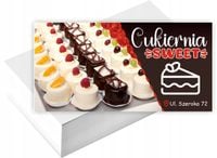 Wizytówki firmowe Foliowane 1000szt duży wybór wzorów CUKIERNIA NAZWA FIRMY