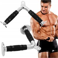 UCHWYT DO WYCIĄGU GÓRNEGO DOLNEGO TRÓJKĄTNY PODWÓJNY ATLASU DO ĆWICZEŃ