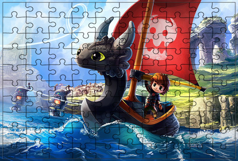Puzzle Jak Wytresować Smoka zdjęcie 1