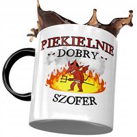 Kubek Czarny Dla Szofera Piekielnie Dobry Szofer Z Nadrukiem Ze Zdjęciem