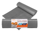 Worki na gruz budowlany EXTRA STRONG LDPE 300 L 5 sztuk szare mocne grube