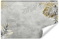 Fototapeta Do Salonu TROPIKALNE LIŚCIE Efekt Betonu Monstera 90cm x 60cm