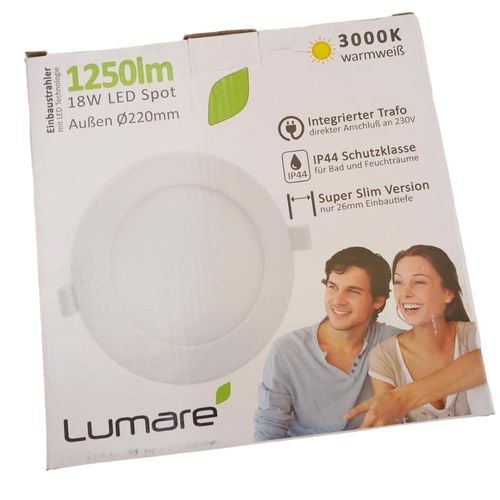 Reflektor Led 18W Wpuszczany Głęb. 26Mm Ip44 3000K na Arena.pl