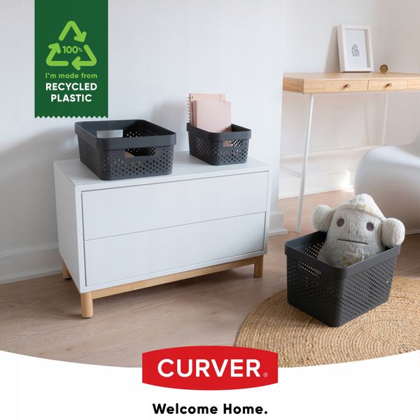 Curver Pojemnik Pudełko Ażurowe Eko 4,5 L Szary zdjęcie 5