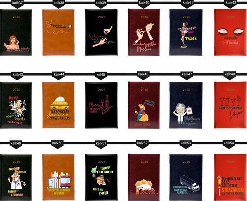 Kalendarz A5 2026 tygodniowy KSIĄŻKOWY PREZENT DLA LEKARZA Z IMIENIEM na Arena.pl