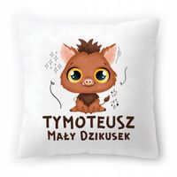 Poduszka Biała 40X40 Cm Dla Tymoteusza Dziecka Z Nadrukiem Ze Zdjęciem