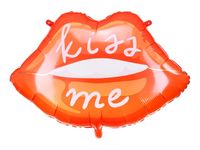 Balon foliowy usta Kiss Me walentynki 86x65 cm