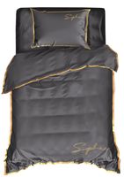 Pościel Z Haftem 140X200 Soft Grafitowa 2606