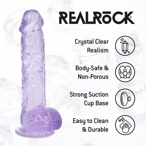 Realistic Dildo With Balls - 5" / 12,7 Cm - Purple na Arena.pl