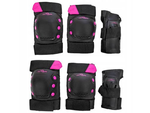 Zestaw ochraniaczy na kolona łokcie nadgarstki Raven Dexard Black Pink 2021 M na Arena.pl