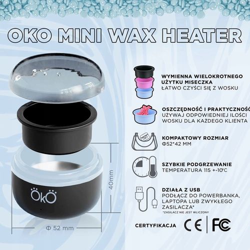 Podgrzewacz wosku w puszce OKO Mini Wax Heater, czarny na Arena.pl