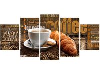 70CM 150CM ZEGAR 5 ELEM APETYCZNA KAWA DRUK OBRAZ