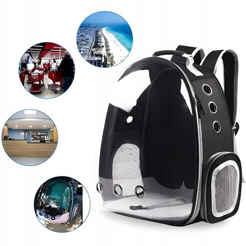 TRANSPORTER PLECAK TORBA PRZEZROCZYSTA DLA KOTA PSA ZWIERZĄT na Arena.pl