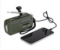 Radio survivalowe solarne, korbka, powerbank Fosco - SW1/SW2/FM/AM