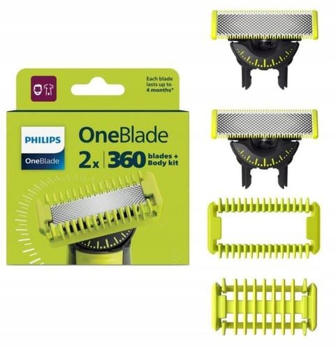 Ostrze wymienne do golarki Philips OneBlade 360 z nasadkami 2 szt na Arena.pl