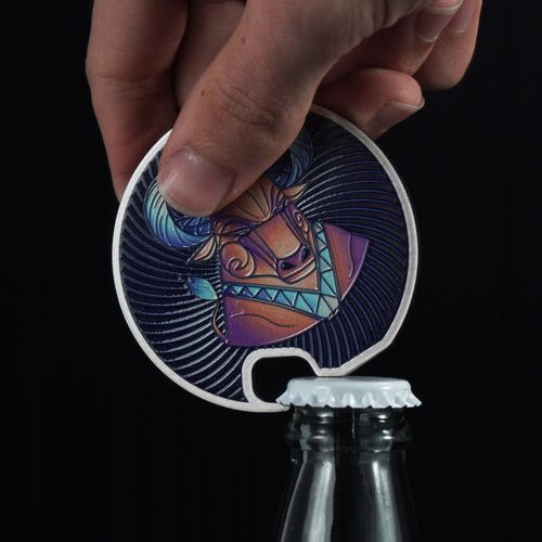 OTWIERACZ STALOWY DO BUTELEK KAPSLI ZODIAK BYK na Arena.pl