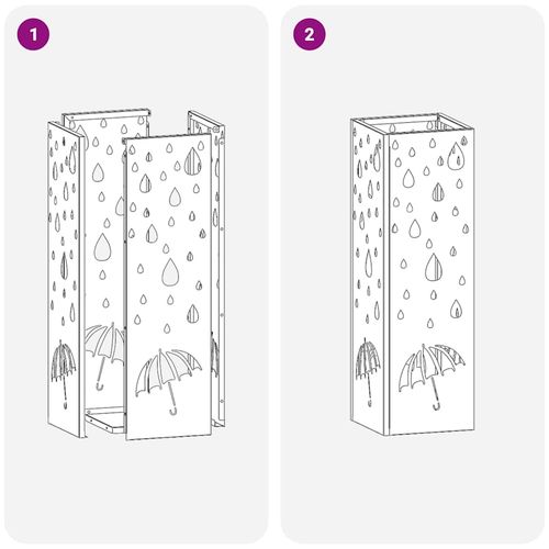 Stojak na parasol Antracyt 15.5 x 15.5 x 49 cm Stal na Arena.pl
