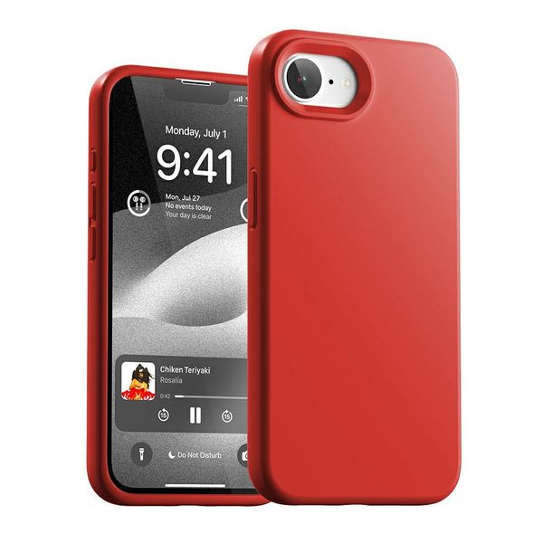 etui mercury silicone do iphone 16e      czerwony zdjęcie 5