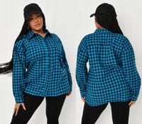 MISSGUIDED PLUS KRACIASTA KOSZULA OVERSIZE (50)
