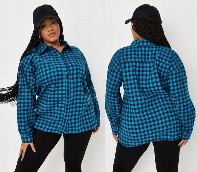 MISSGUIDED PLUS KRACIASTA KOSZULA OVERSIZE (50) zdjęcie 1
