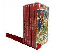 STOJAK PODSTAWKA NA GRY UCHWYT NÓŻKA NINTENDO SWITCH 18 MIEJSC CZERWONA
