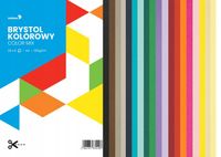 Karton brystol kolorowy 250g mix kolorów - 100A4