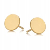 Kolczyki sztyfty pozłacane ANIA KRUK złote okrągłe srebro 925