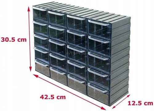 Magazynek szufladkowy modułowy, 20 szufladek Konger PP2020 na Arena.pl