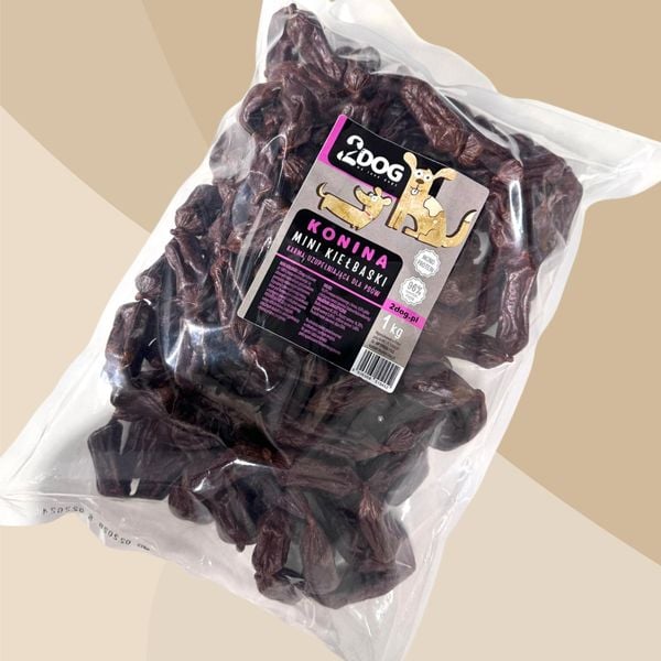 2Dog MINI Kiełbaski koń 1kg zdjęcie 3