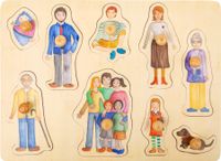 PUZZLE układanka drewniana RODZINA OSOBY 9 części