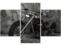 90X60CM OBRAZ MOTOCYKL TRZY OBRAZY
