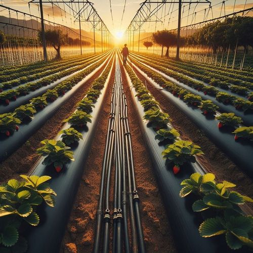 ZESTAW LINIA kroplująca Z KOMPENSACJĄ wąż ogrodu NAWODNIENIE 100M SET4 na Arena.pl