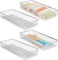 Koszyk metalowy organizer wkład do szuflad 4szt