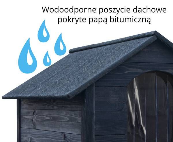 Buda dla psa drewniana ocieplana XL Heban na Arena.pl