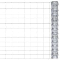 Emaga Siatka ogrodzeniowa, galwanizowana stal, 50x12,5 m, srebrna