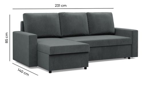 Narożnik uniwersalny, BLOM, Mikrofaza, 231x140x85, cappuccino | TYLETEGOTU na Arena.pl