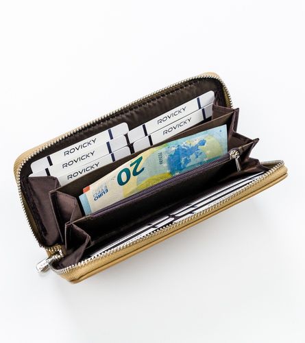 duży portfel damski w kształcie piórnika z gładkiej eko skóry - david jones na Arena.pl