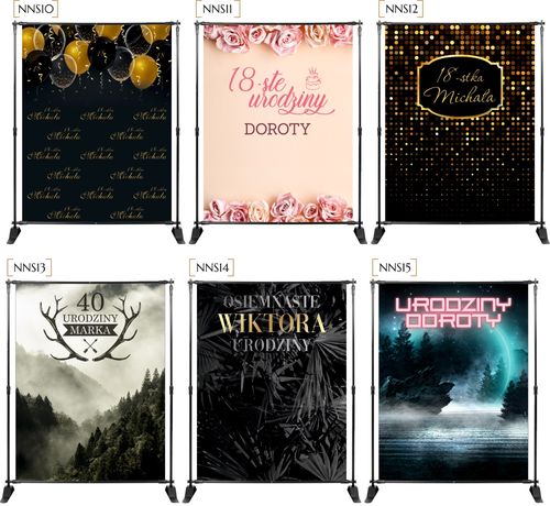 Tło do zdjęć ŚCIANKA z imieniem 18 25 30 urodziny na Arena.pl
